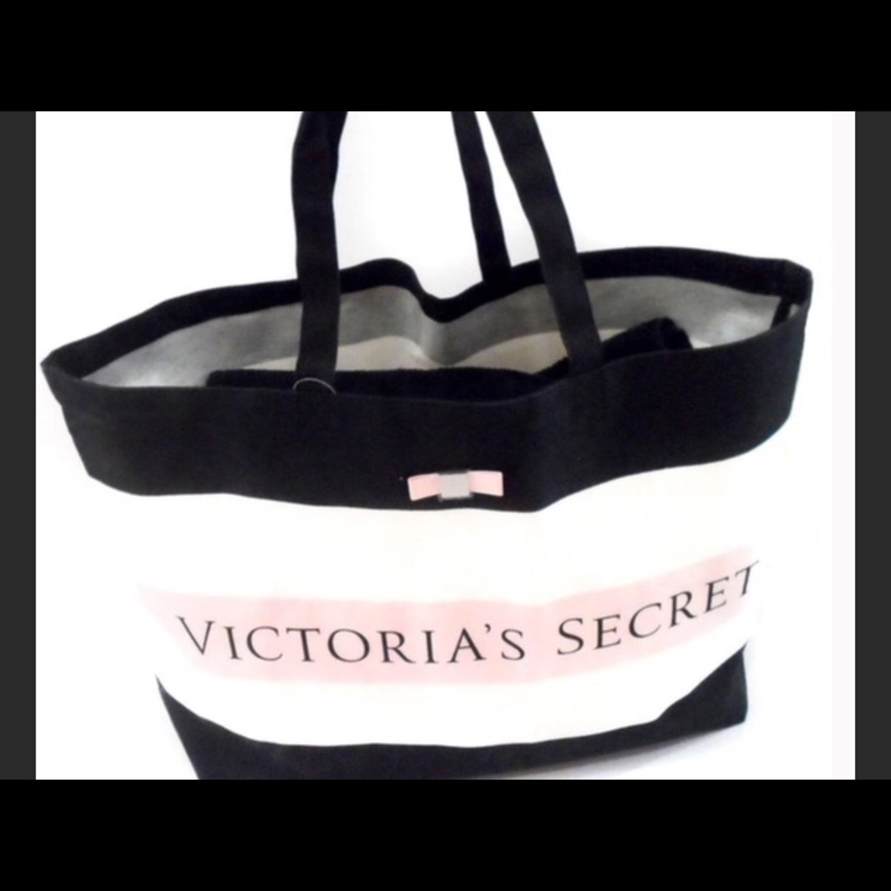 NEW Black white and pink Victoria’s Secret tote